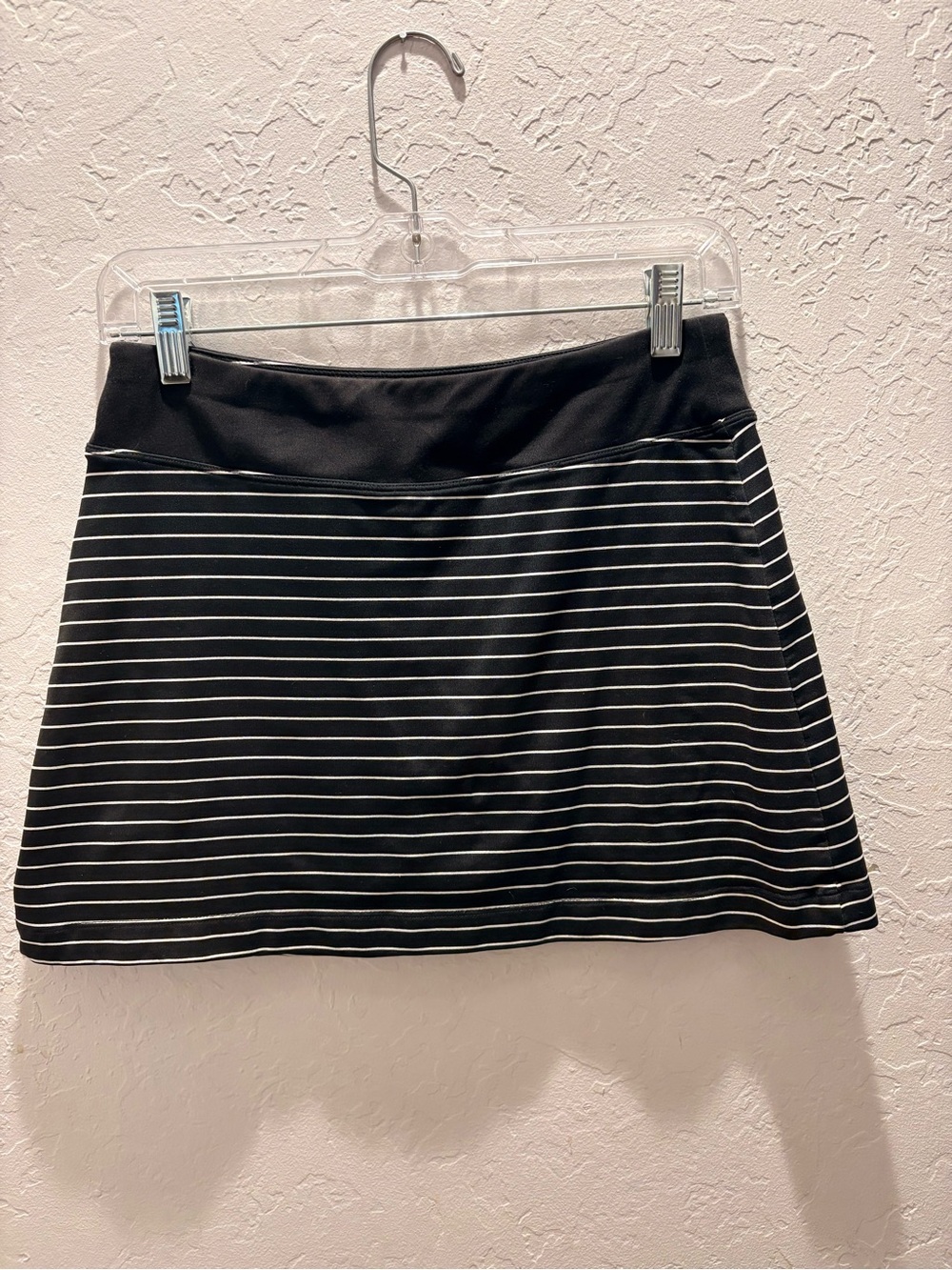 lululemon athletica Black and White Striped mini Skort
